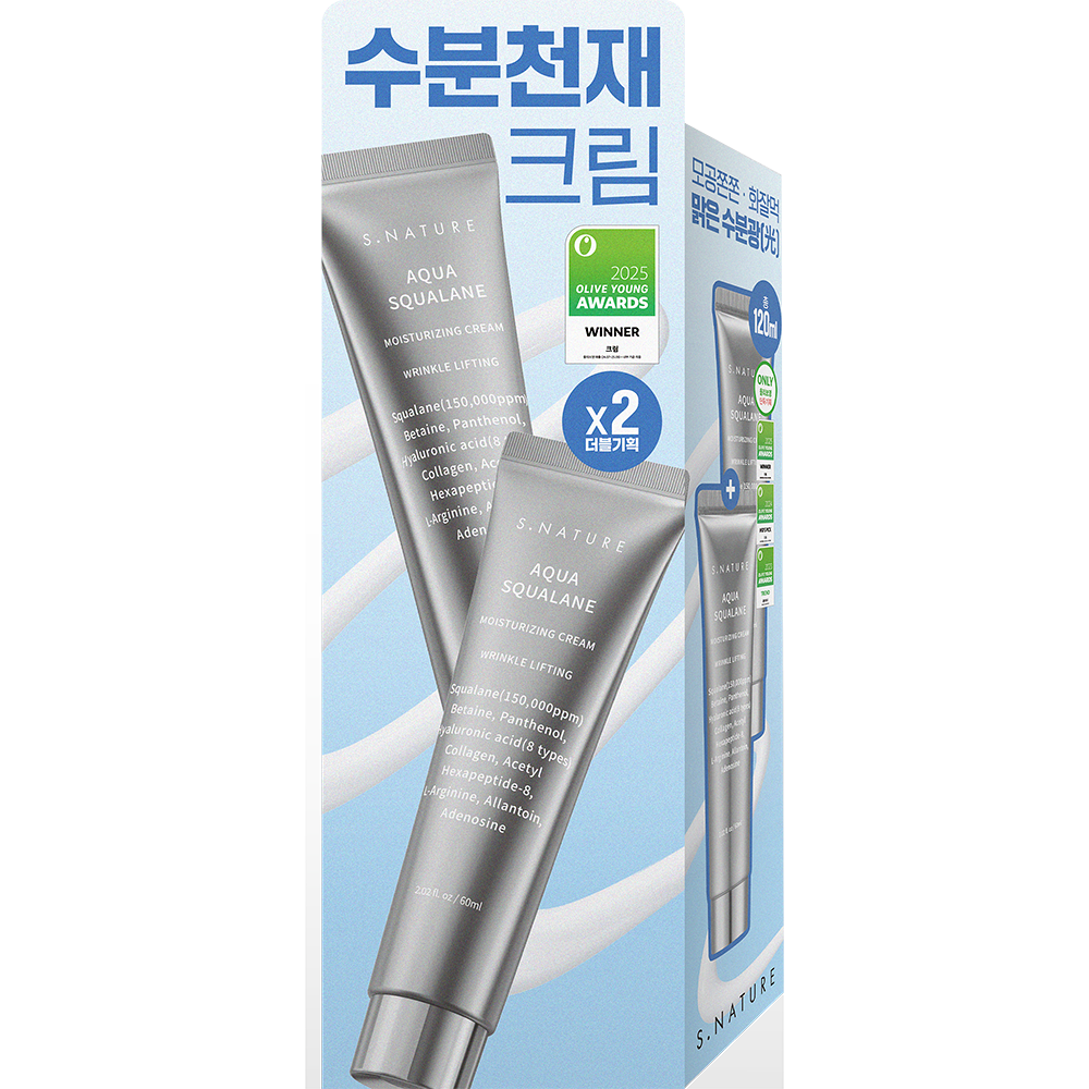 S.NATURE Aqua Squalane Moisture Cream 60ml Double Set